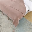 Tianna Rust Acrylic 50x60 Inches Wool-like Tassels Knit Throw Blanket