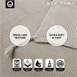 Tianna Sand Acrylic 50x60 Inches Wool-like Tassels Knit Throw Blanket
