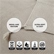 Tianna Sand Acrylic 50x60 Inches Wool-like Tassels Knit Throw Blanket