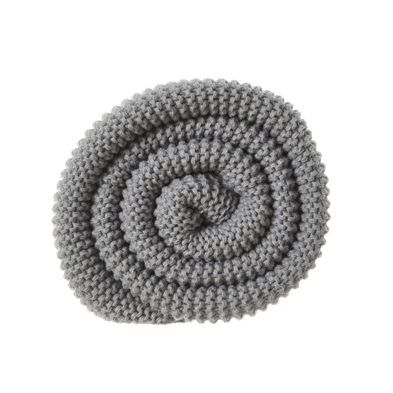 Tianna Grey Acrylic 50x60 Inches Wool-like Tassels Knit Throw Blanket