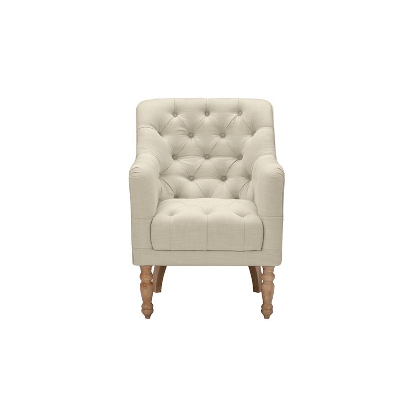 Rayleigh  Accent Chair Light  Beige Linen Upholstered Flared  Arms