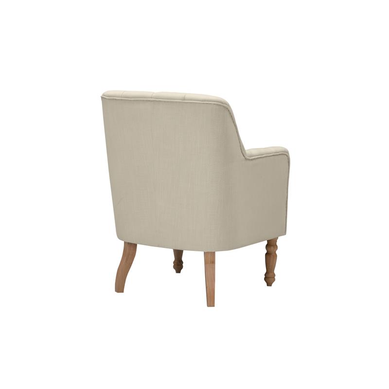 Rayleigh  Accent Chair Light  Beige Linen Upholstered Flared  Arms