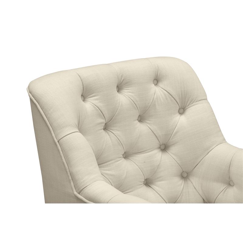 Rayleigh  Accent Chair Light  Beige Linen Upholstered Flared  Arms