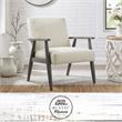Alton  Armchair  Beige/Grey  Linen  Upholstered  Square  Arms