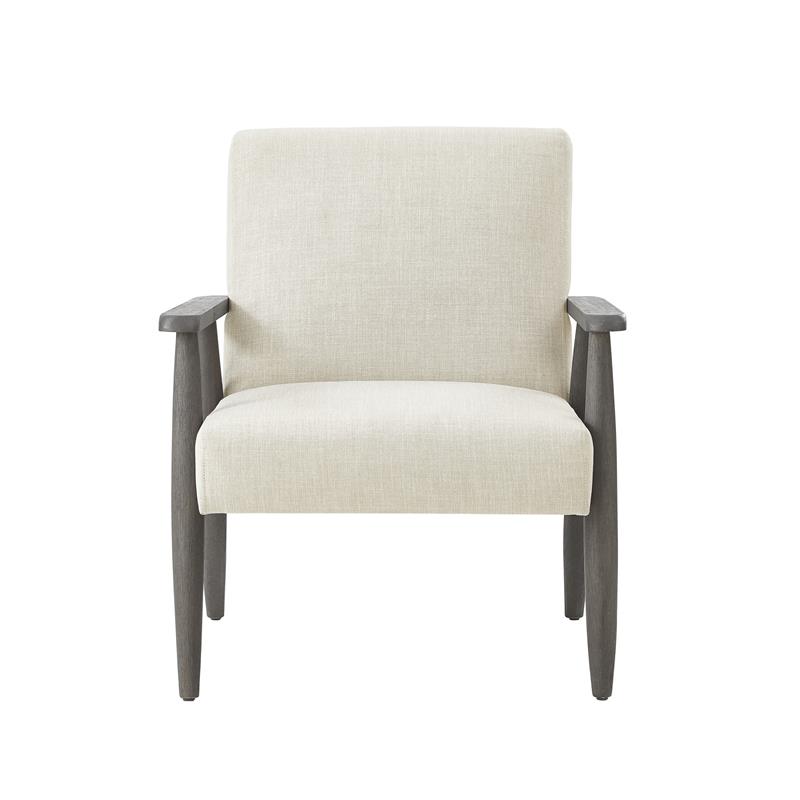 Alton  Armchair  Beige/Grey  Linen  Upholstered  Square  Arms