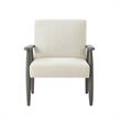 Alton  Armchair  Beige/Grey  Linen  Upholstered  Square  Arms