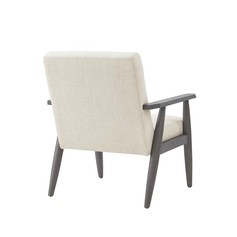 Alton  Armchair  Beige/Grey  Linen  Upholstered  Square  Arms