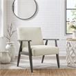 Alton  Armchair  Beige/Grey  Linen  Upholstered  Square  Arms