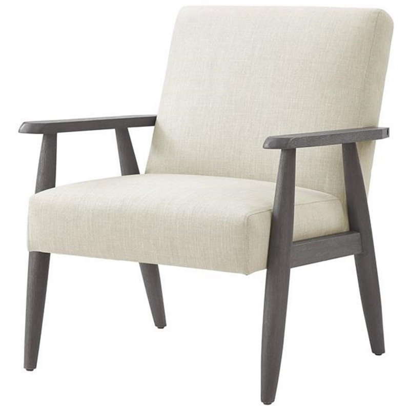 Alton  Armchair  Beige/Grey  Linen  Upholstered  Square  Arms