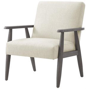 alton armchair linen upholstered square arms