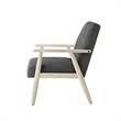 Alton  Armchair  Charcoal/Cream  Linen  Upholstered  Square  Arms