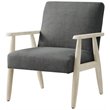 Alton  Armchair  Charcoal/Cream  Linen  Upholstered  Square  Arms