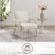 Alton  Armchair Beige/Cream  Linen  Upholstered  Square  Arms