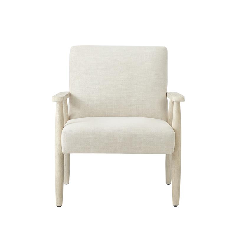 Alton  Armchair Beige/Cream  Linen  Upholstered  Square  Arms