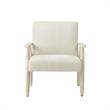 Alton  Armchair Beige/Cream  Linen  Upholstered  Square  Arms