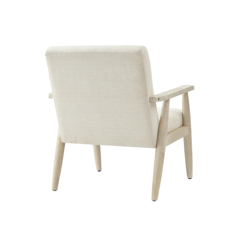 Alton  Armchair Beige/Cream  Linen  Upholstered  Square  Arms