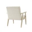 Alton  Armchair Beige/Cream  Linen  Upholstered  Square  Arms