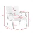 Alton  Armchair Beige/Cream  Linen  Upholstered  Square  Arms