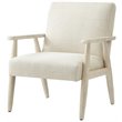 Alton  Armchair Beige/Cream  Linen  Upholstered  Square  Arms