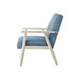 Alton Armchair Light Blue/Cream Linen Upholstered Square Arms