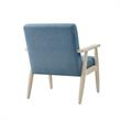 Alton Armchair Light Blue/Cream Linen Upholstered Square Arms