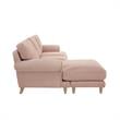 Lela Sofa Blush Linen Upholstered Sinuous Spring