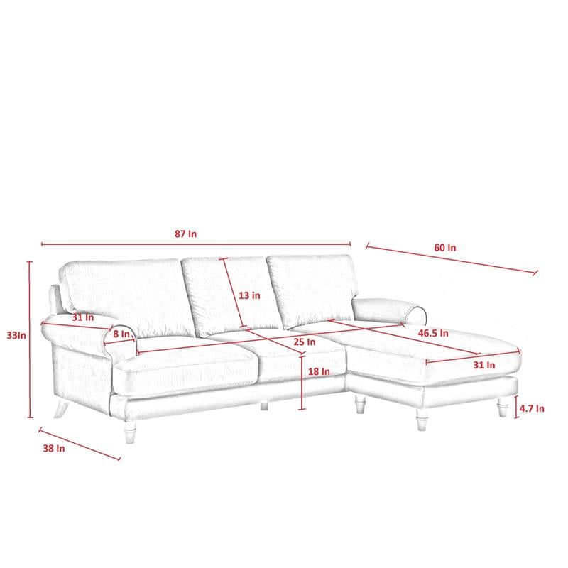 Lela Sofa Blush Linen Upholstered Sinuous Spring