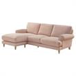 Lela Sofa Blush Linen Upholstered Sinuous Spring