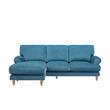Lela Sofa Teal Velvet  Upholstered Sinuous Spring