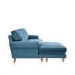 Lela Sofa Teal Velvet  Upholstered Sinuous Spring