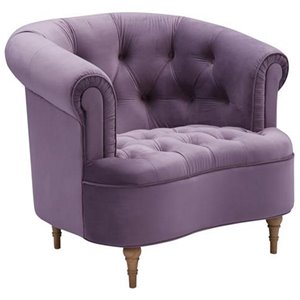 winifred accent chair velvet upholstered button tufted rolled arms