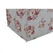 Capri  Ottoman  Manor  Floral  Linen  Upholstered  Piping  Accents