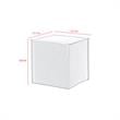 Capri  Ottoman  Pure  White  Linen  Upholstered  Piping  Accents