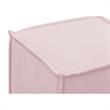 Capri Ottoman Light Pink Linen Upholstered Piping Accents
