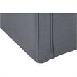 Yazmin  Bench  Dark  Gray Linen  Upholstered  Piping  Details