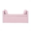 Yazmin  Bench  Light  Pink  Upholstered  Piping  Details