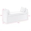 Yazmin  Bench  Light  Pink  Upholstered  Piping  Details