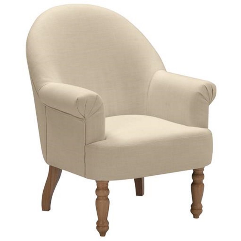 Essence Accent Chair Light Beige Linen  Upholstered Flared arms
