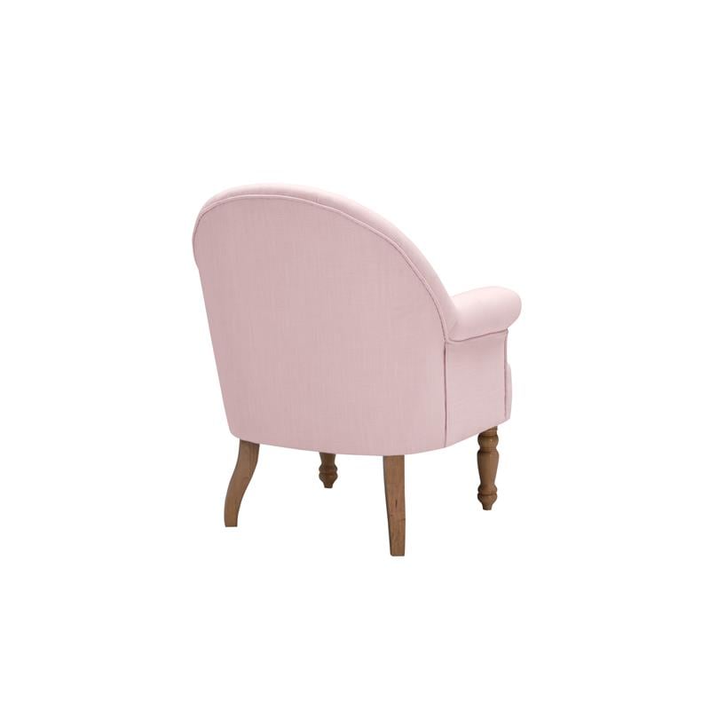 Essence Accent Chair Pink Linen Upholstered Flared Arms