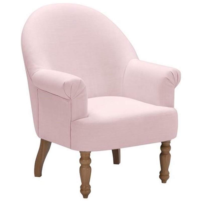 Pink best sale linen chair