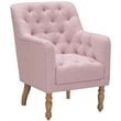 Rayleigh  Accent  Chair  Pink  Linen  Upholstered  Flared  Arms