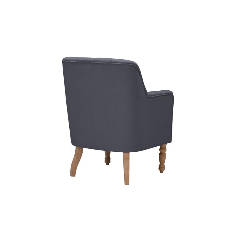 Rayleigh  Accent  Chair Dark  Gray  Linen  Upholstered  Flared  Arms