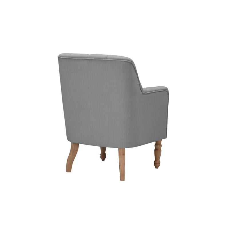 Rayleigh  Accent  Chair  Gray  Linen  Upholstered  Flared  Arms
