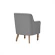 Rayleigh  Accent  Chair  Gray  Linen  Upholstered  Flared  Arms
