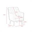 Rayleigh  Accent  Chair  Gray  Linen  Upholstered  Flared  Arms