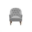 Jamiyah  Accent  Chair  Gray  Linen  Upholstered  Curved  Back