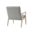 Alton  Armchair  Gray/Cream  Linen  Upholstered  Square  Arms
