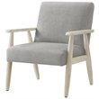 Alton  Armchair  Gray/Cream  Linen  Upholstered  Square  Arms