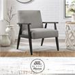 Alton  Armchair  Gray/Black  Linen  Upholstered  Square  Arms