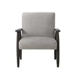 Alton  Armchair  Gray/Black  Linen  Upholstered  Square  Arms